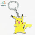 Custom Wholesale Supply Yellow Paint Promotion Metal Pikachu Keychain